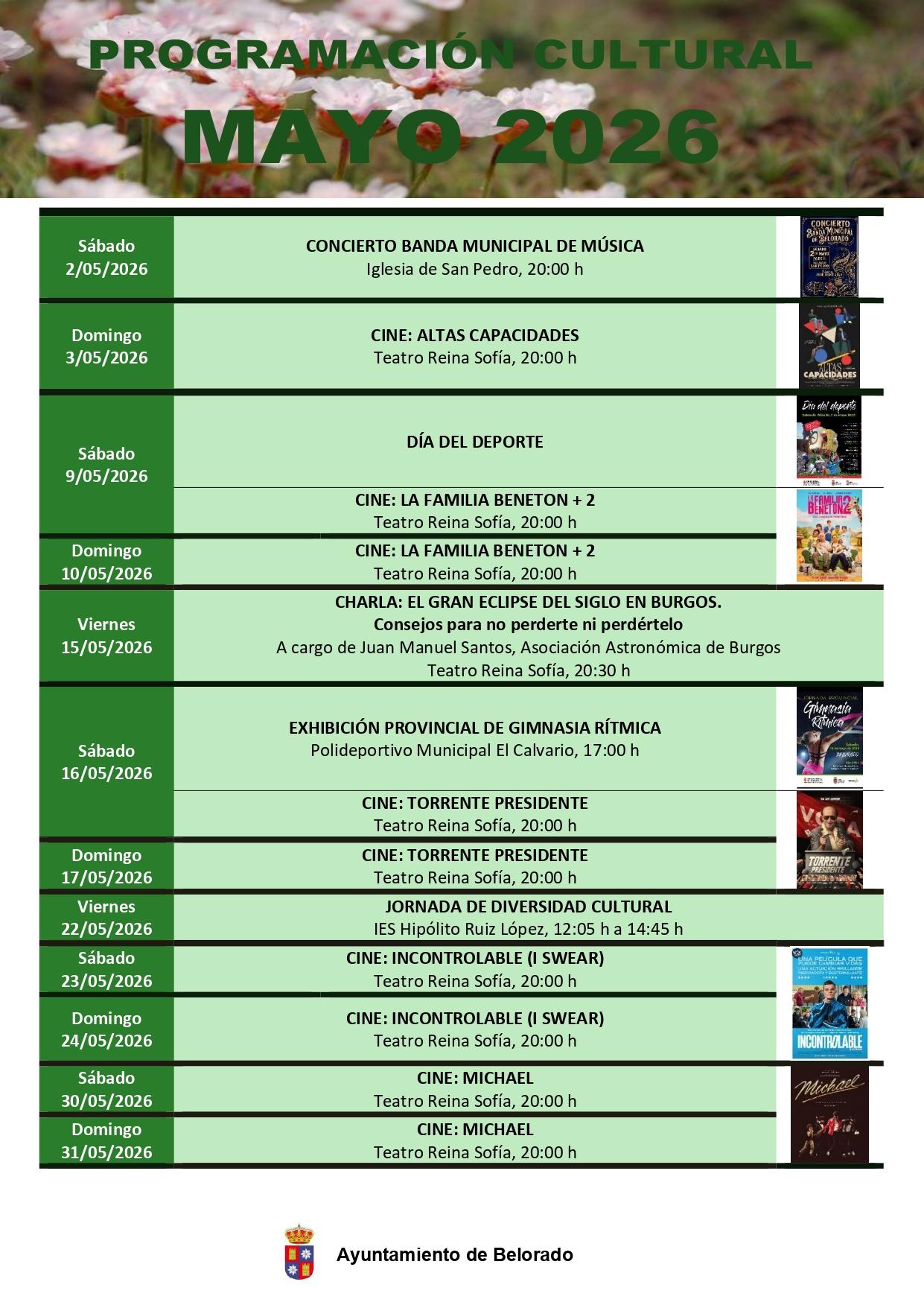 Programación cultural mayo 